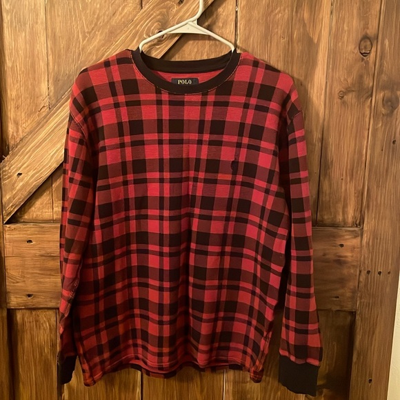 Polo Ralph Lauren Black Red Plaid Sweater XL Mens - Picture 1 of 6